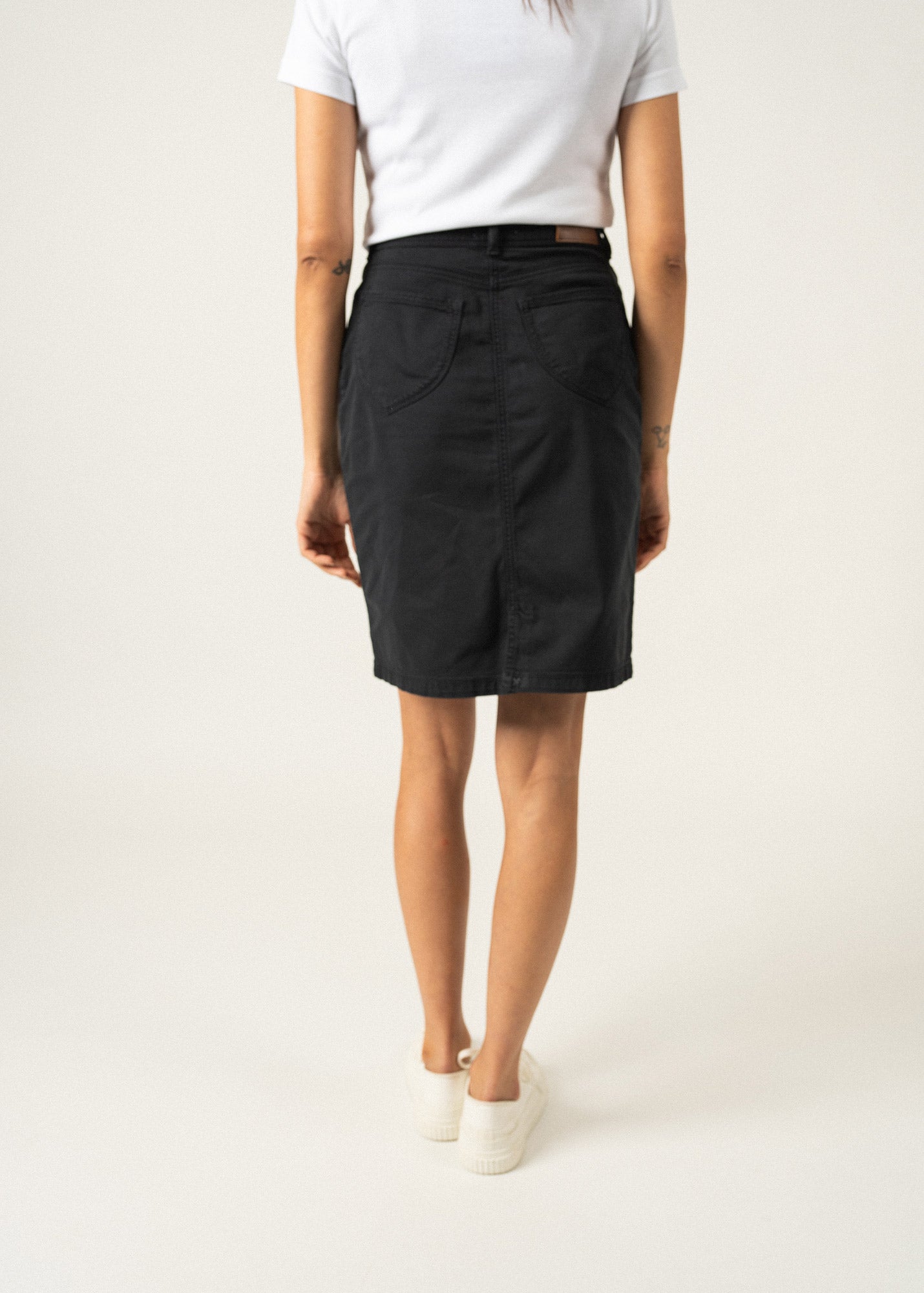 Saint James Elfy Stretch Straight Skirt In Colorful Denim Navy