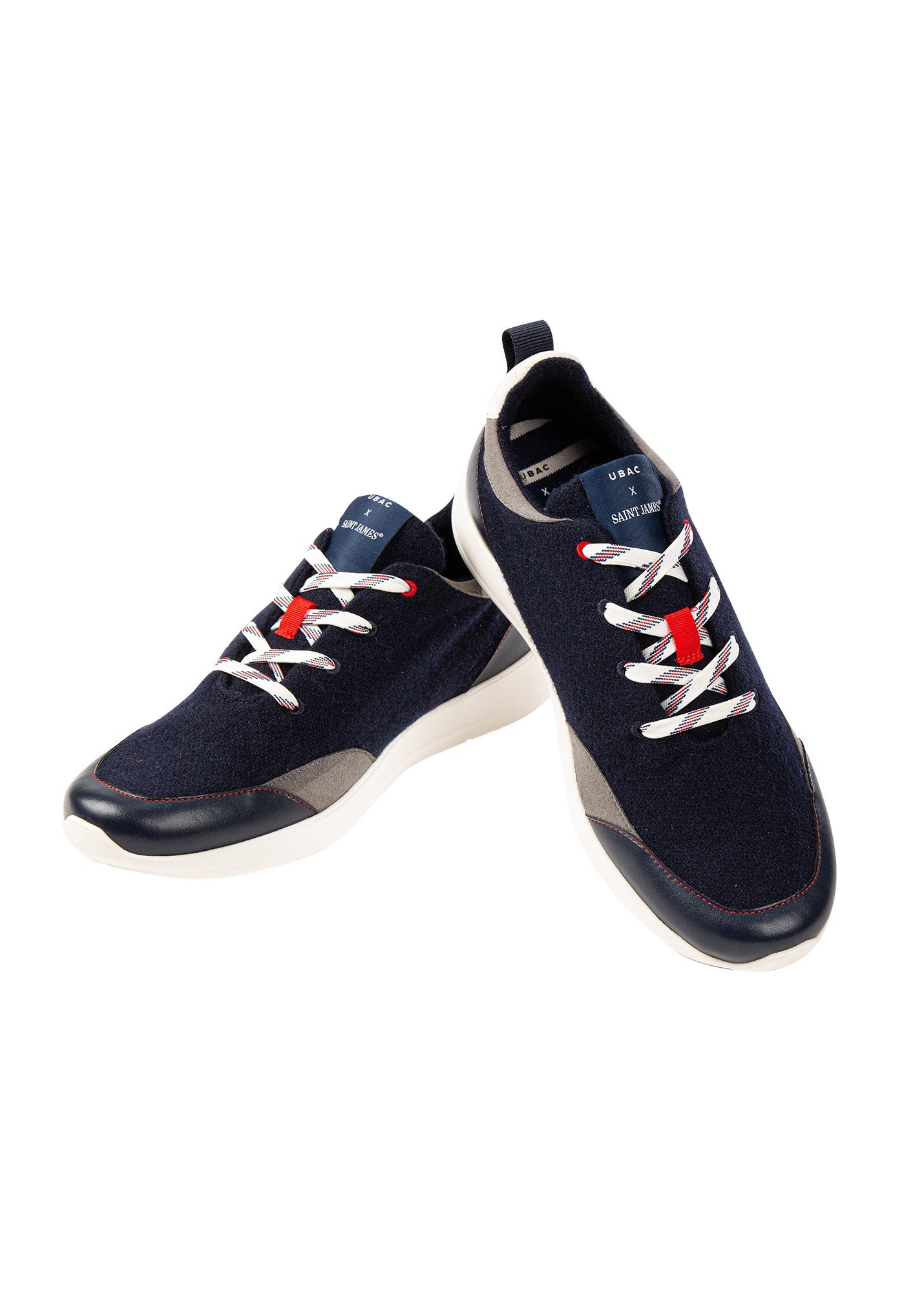 Saint James Bask Ubac Recycled Wool Sneakers By Ubac Unisex Fit Navy
