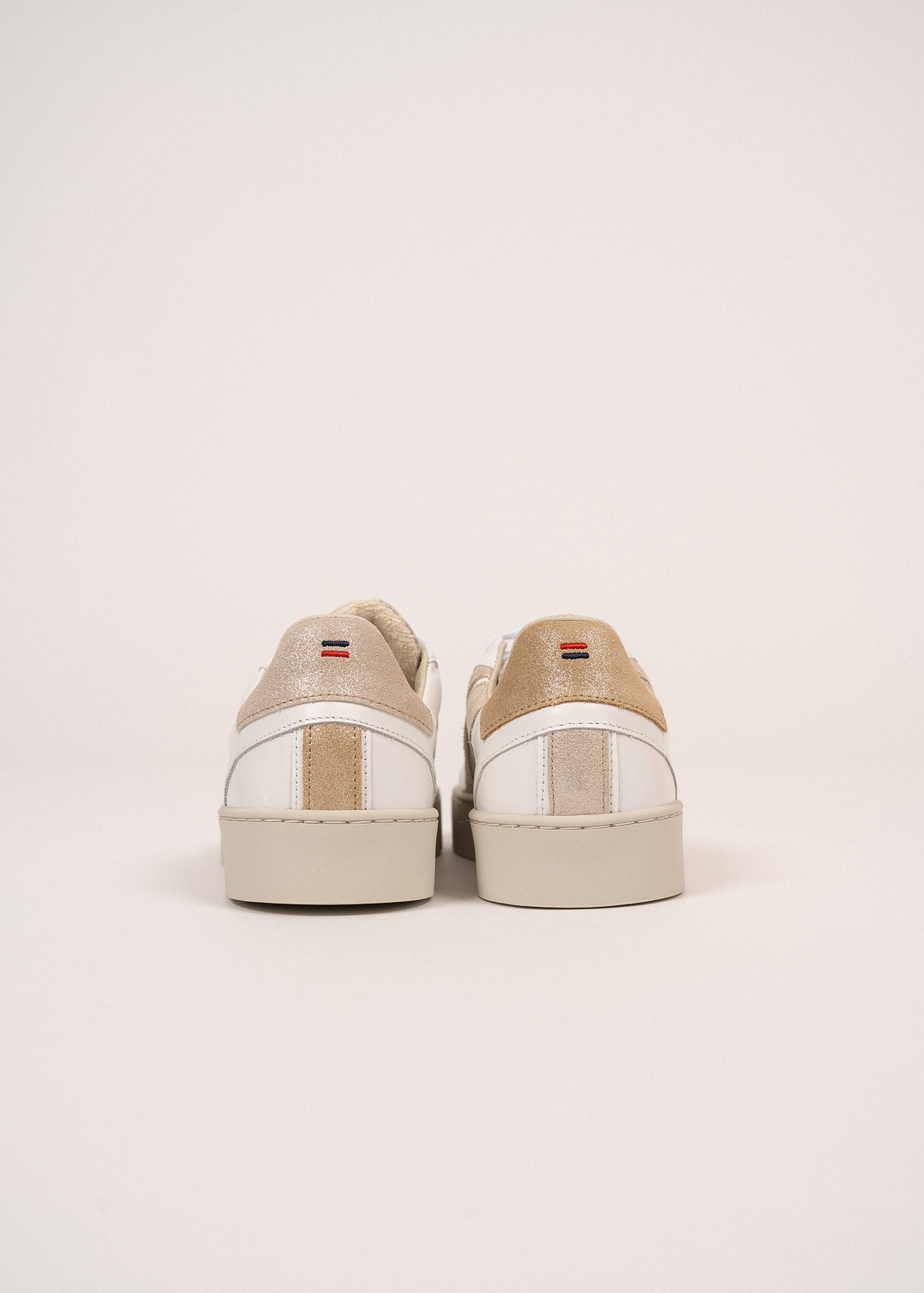 Saint James Bask Caval Sustainable Women Sneakers By Caval White Gold Lurex