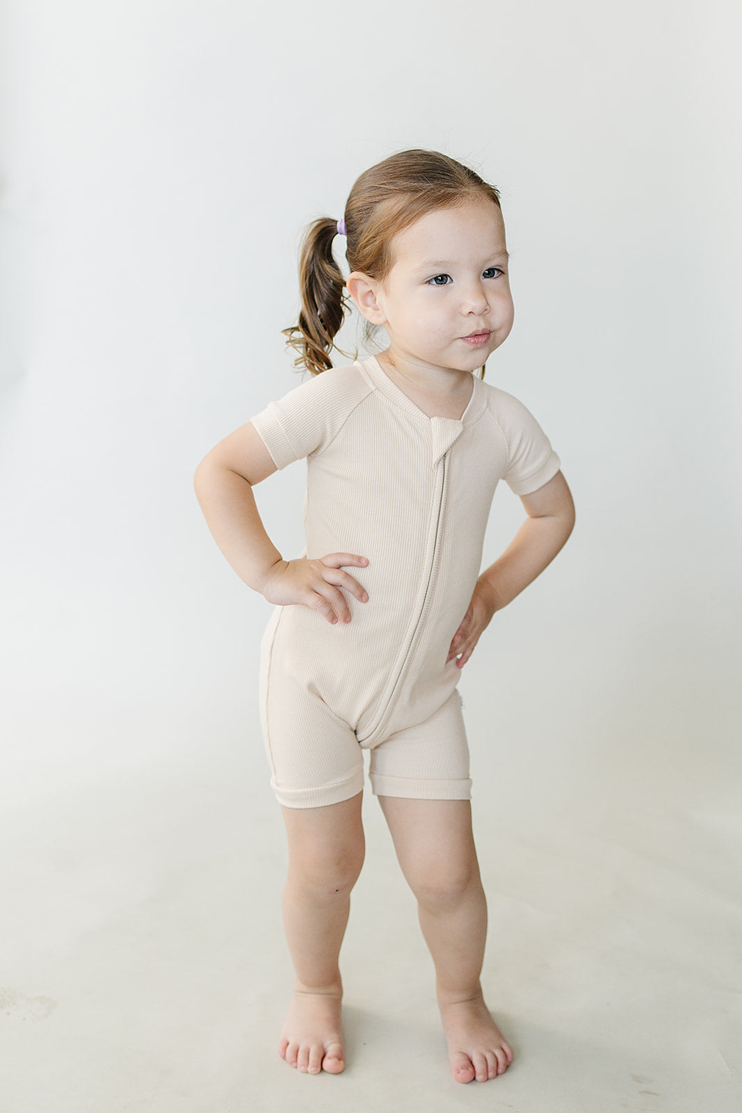 Tiny Tuckets Ribbed Zip Romper