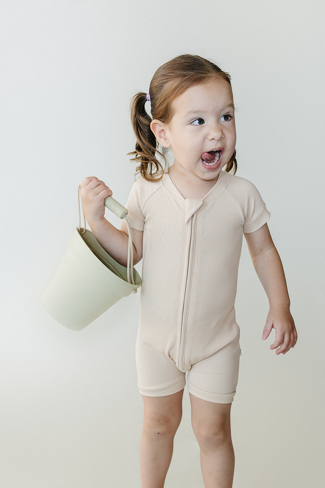 Tiny Tuckets Ribbed Zip Romper