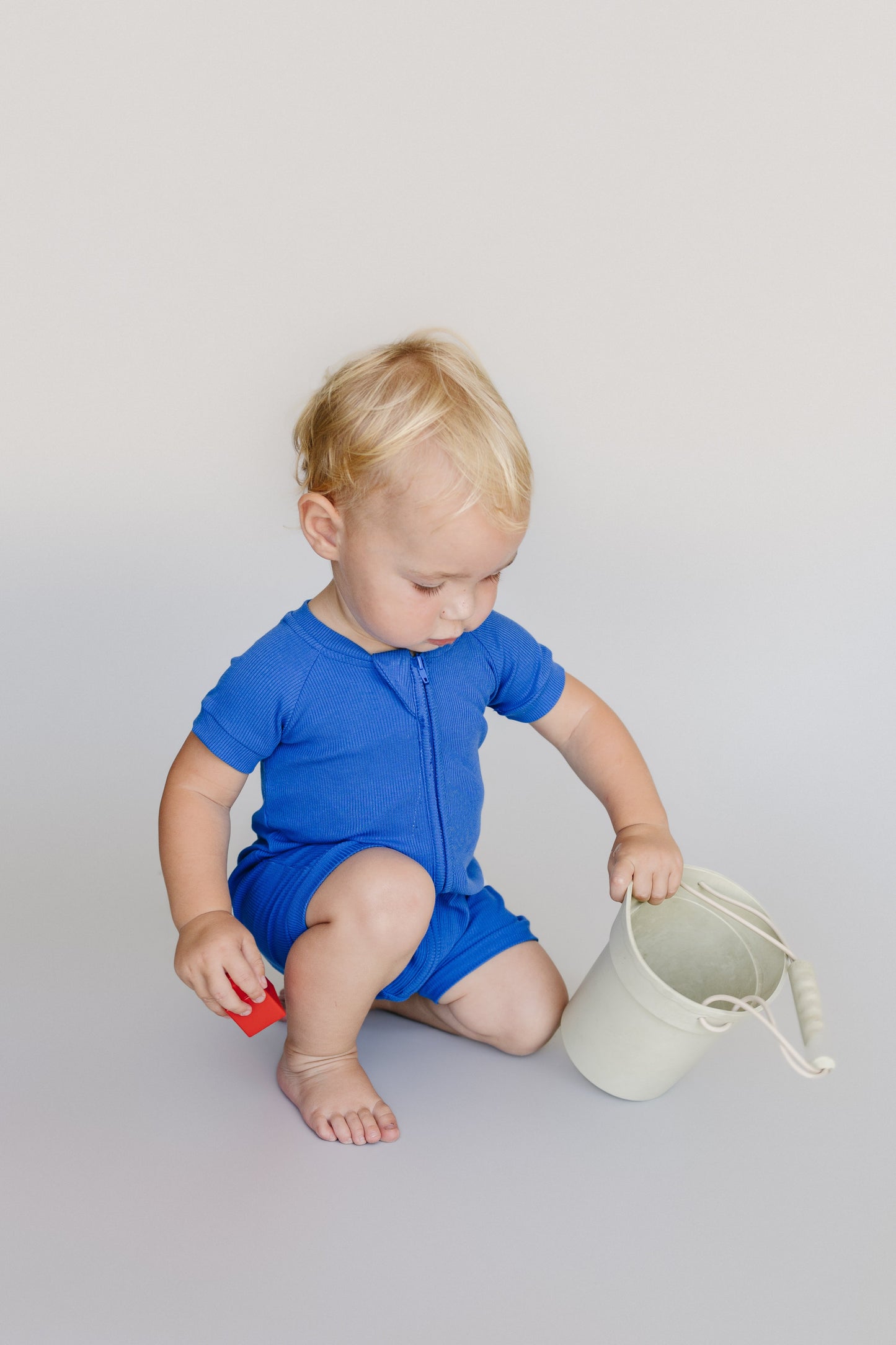Tiny Tuckets Ribbed Zip Romper