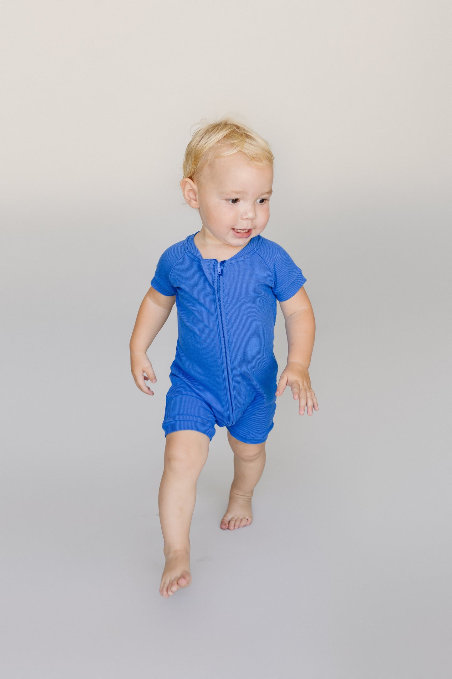 Tiny Tuckets Ribbed Zip Romper