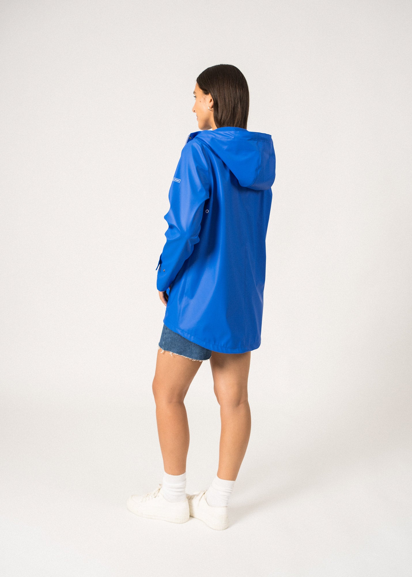Saint James St Gaia Waterproof Rain Jacket With Hood For Women Mer Blue