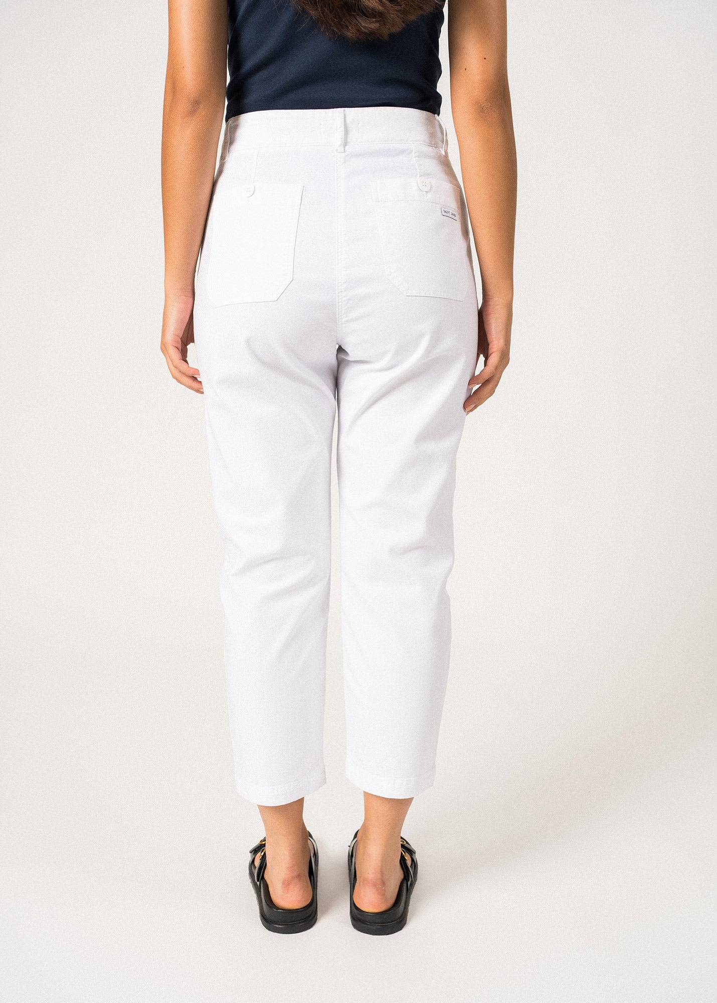 Saint James Salome High Waisted Mom Fit Pants White