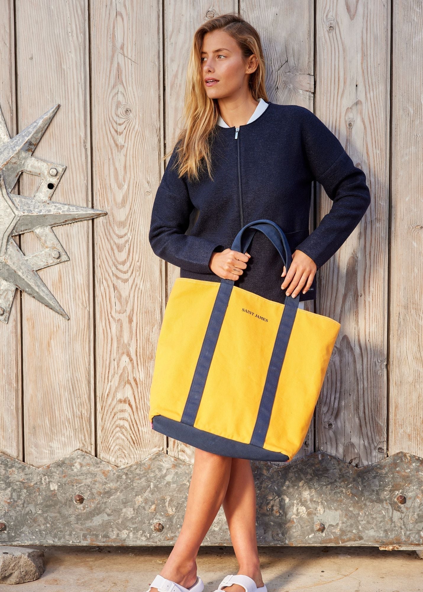 LE TOTE REVERSIBLE - Reversible Tote Bag | 100% Cotton (TANGERINE / PINK)