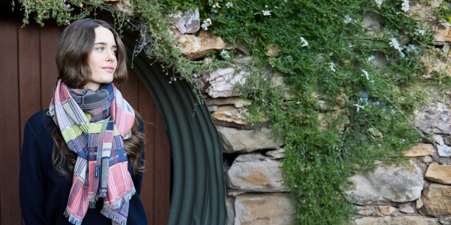 Saint James GO OUEST OVERSIZE SCARF – Colorblock Scarf | Soft Wool Blend (MULTICO)