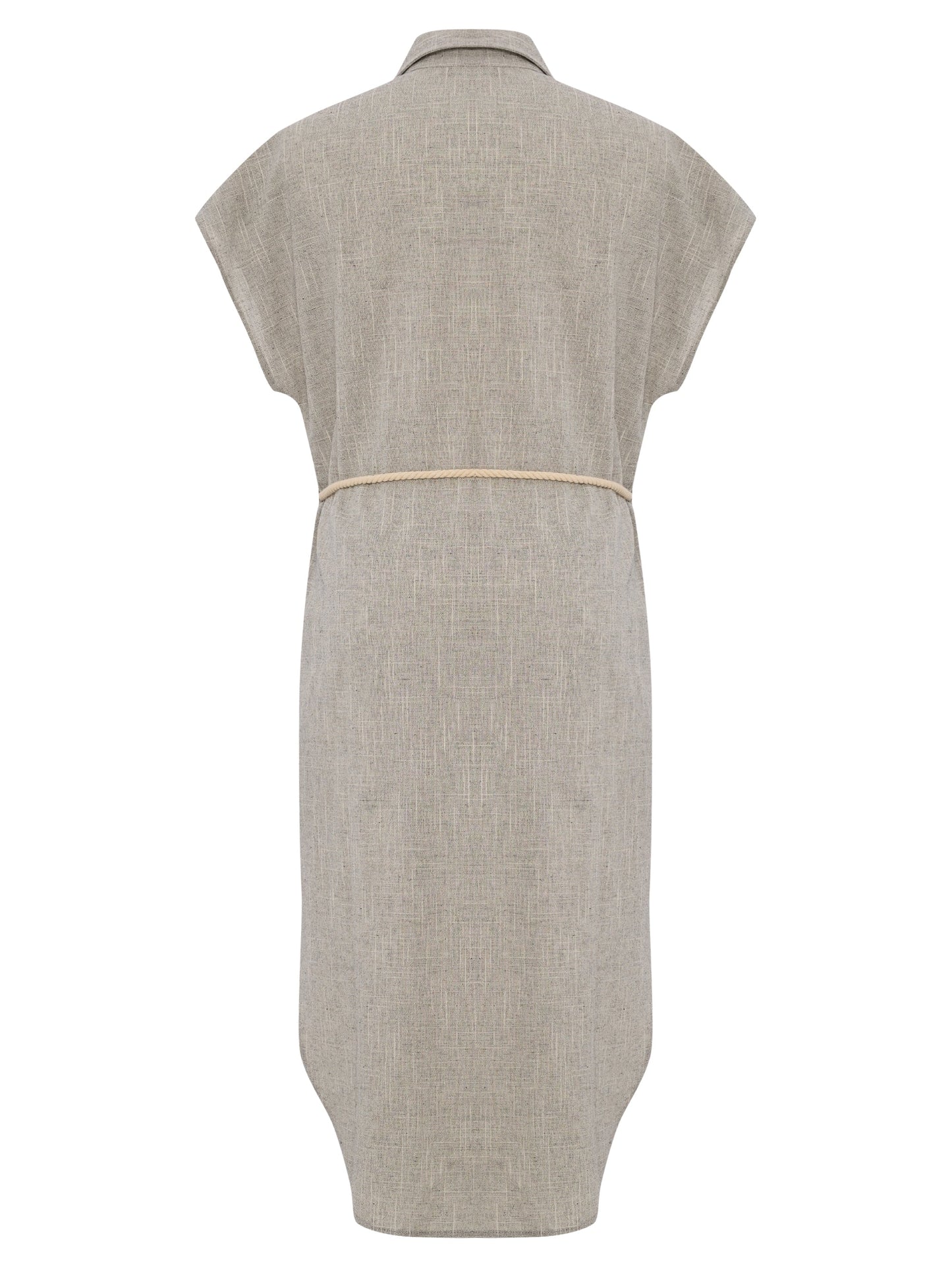 The Handloom Zaya Shirt Dress Gray