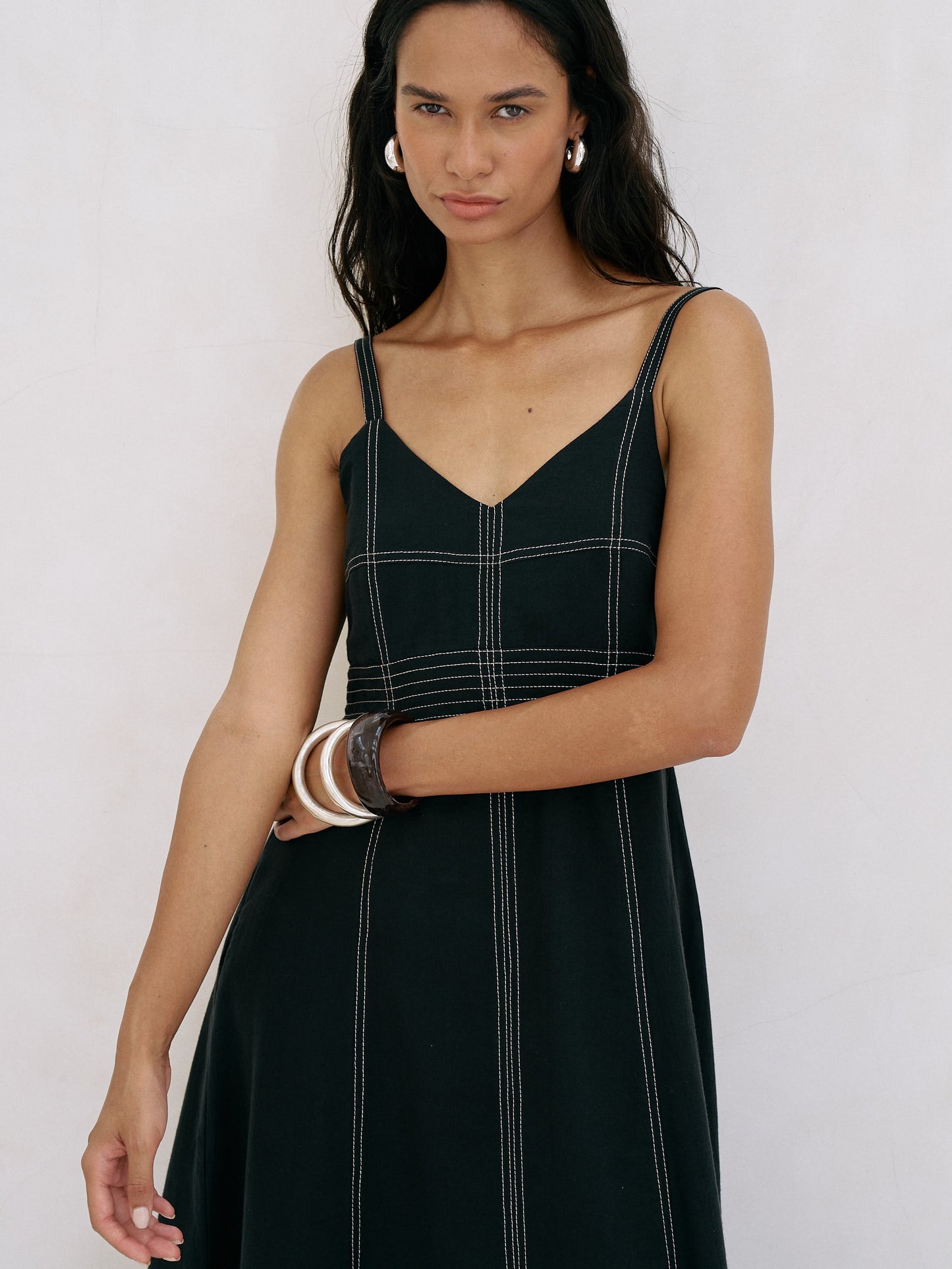 The Handloom Eva Maxi Dress Black