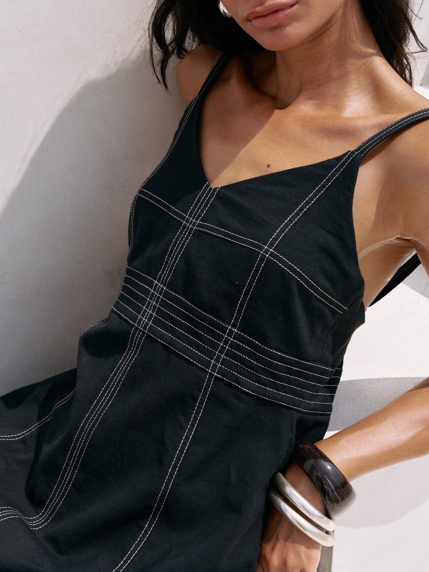 The Handloom Eva Maxi Dress Black