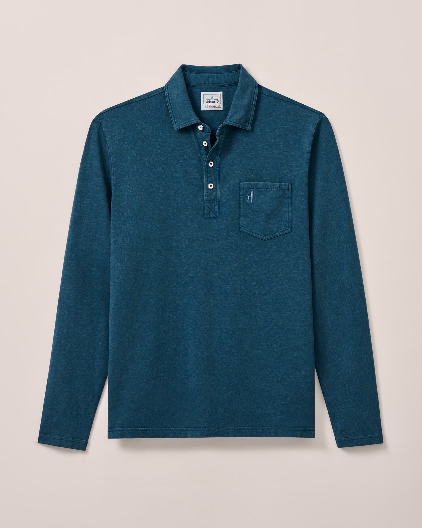 Johnnie-O Long Sleeve Original 4-Button Polo - Coastal Wash