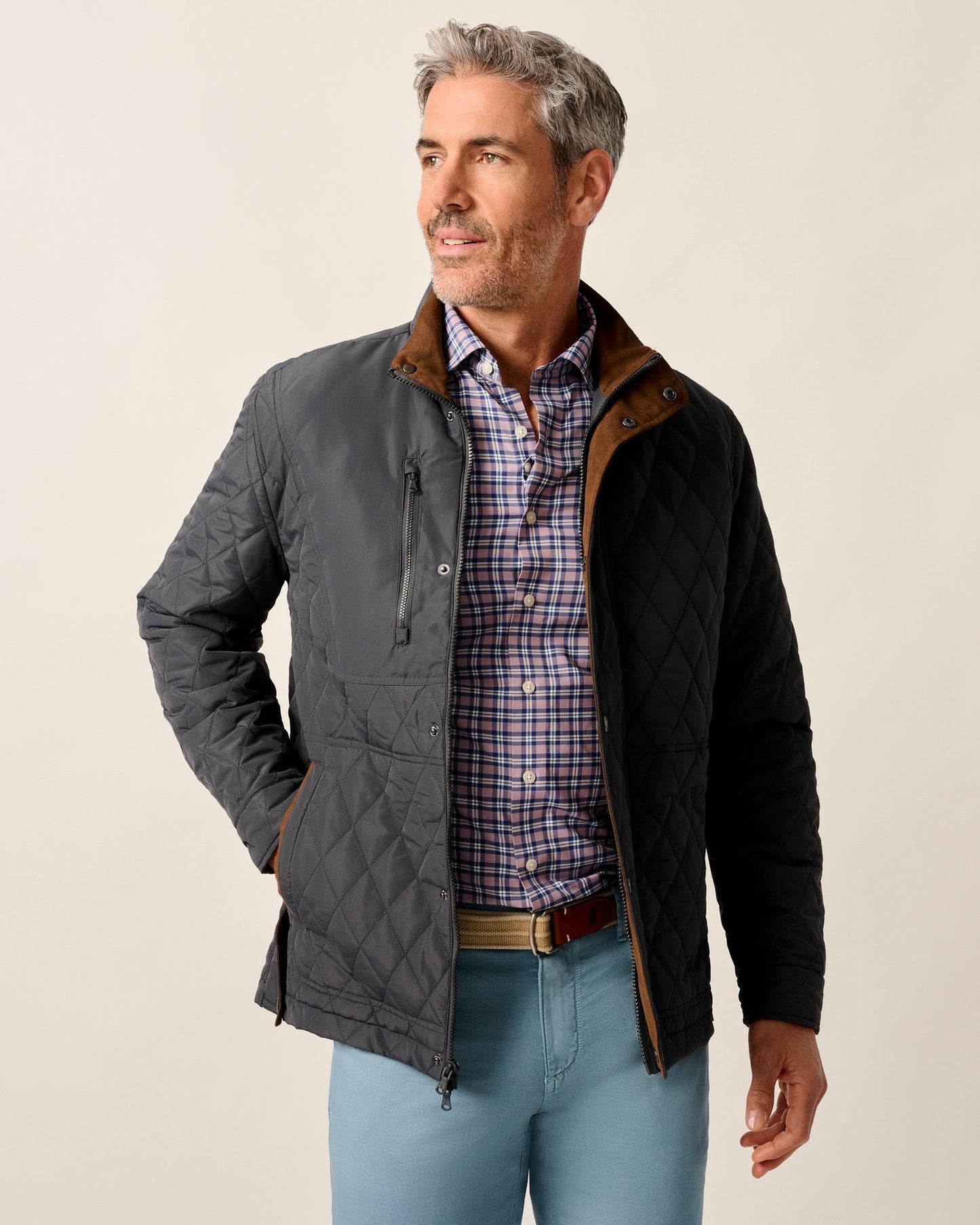 Johnnie-O Juno Quilted Snap Jacket
