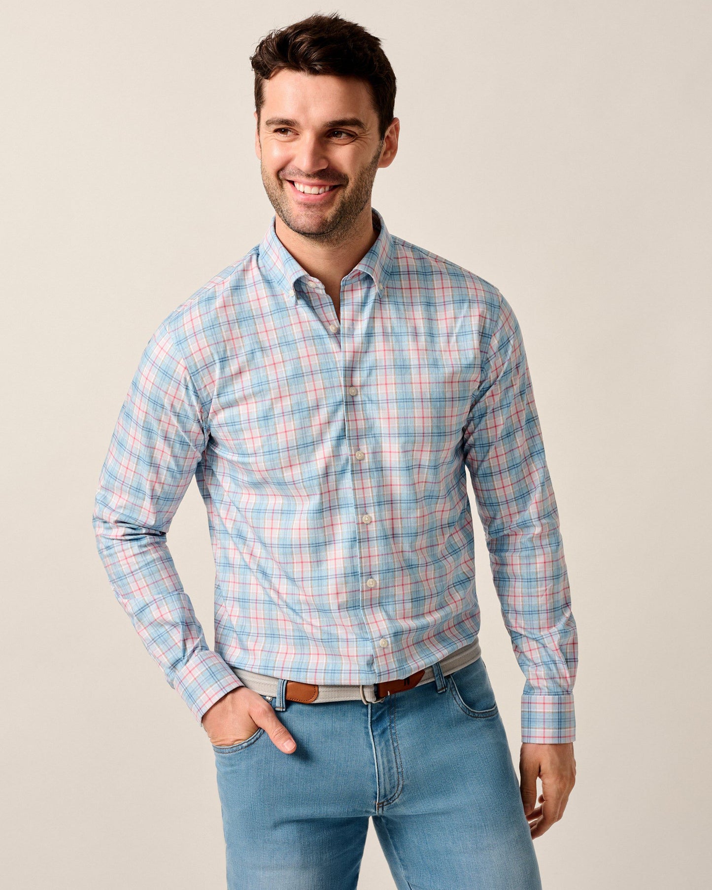 Johnnie-O Everyday Performance Button Down Shirt - Lanes