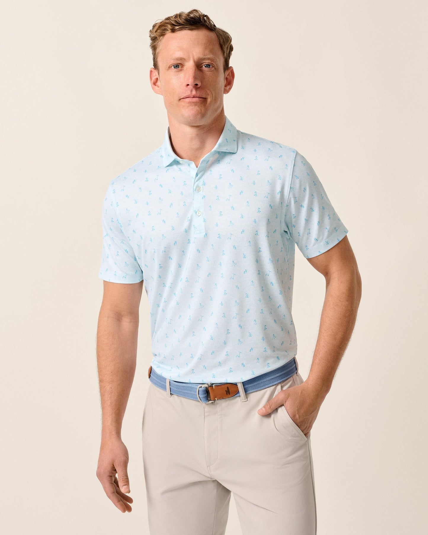 Johnnie-O Performance Jersey Polo - Monkey Business