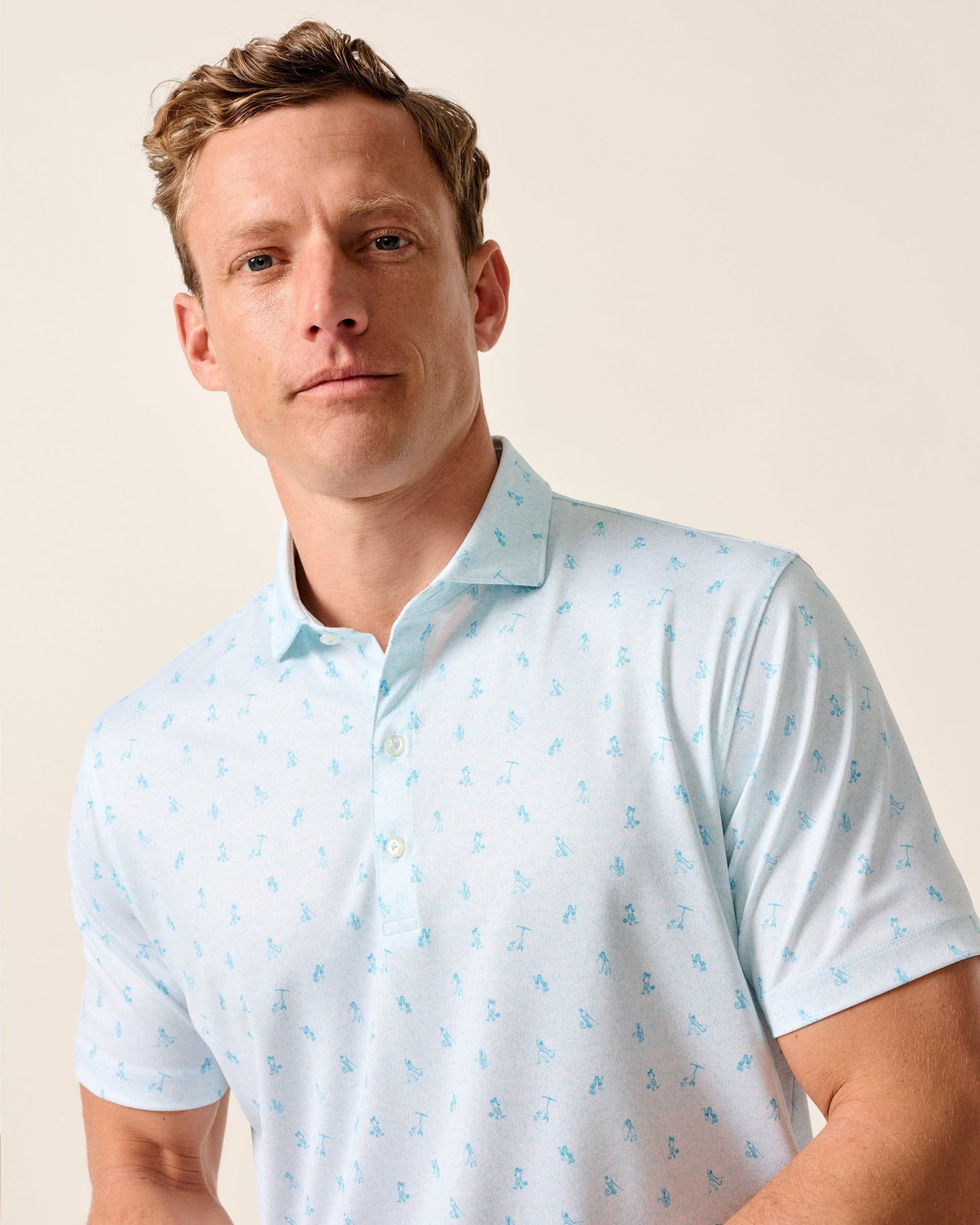 Johnnie-O Performance Jersey Polo - Monkey Business