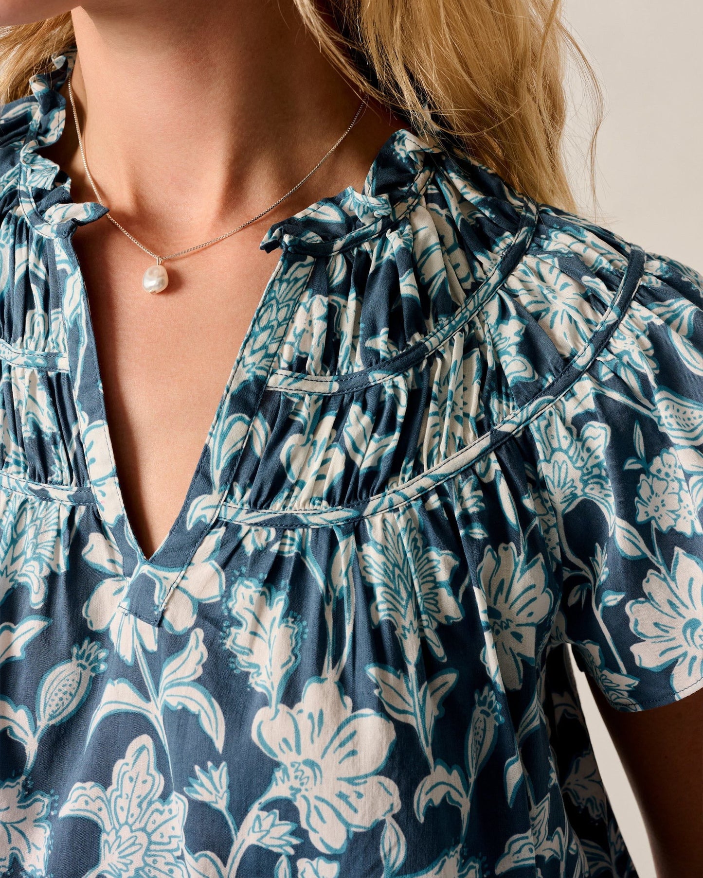 Johnnie-O Coleen Printed Blouse