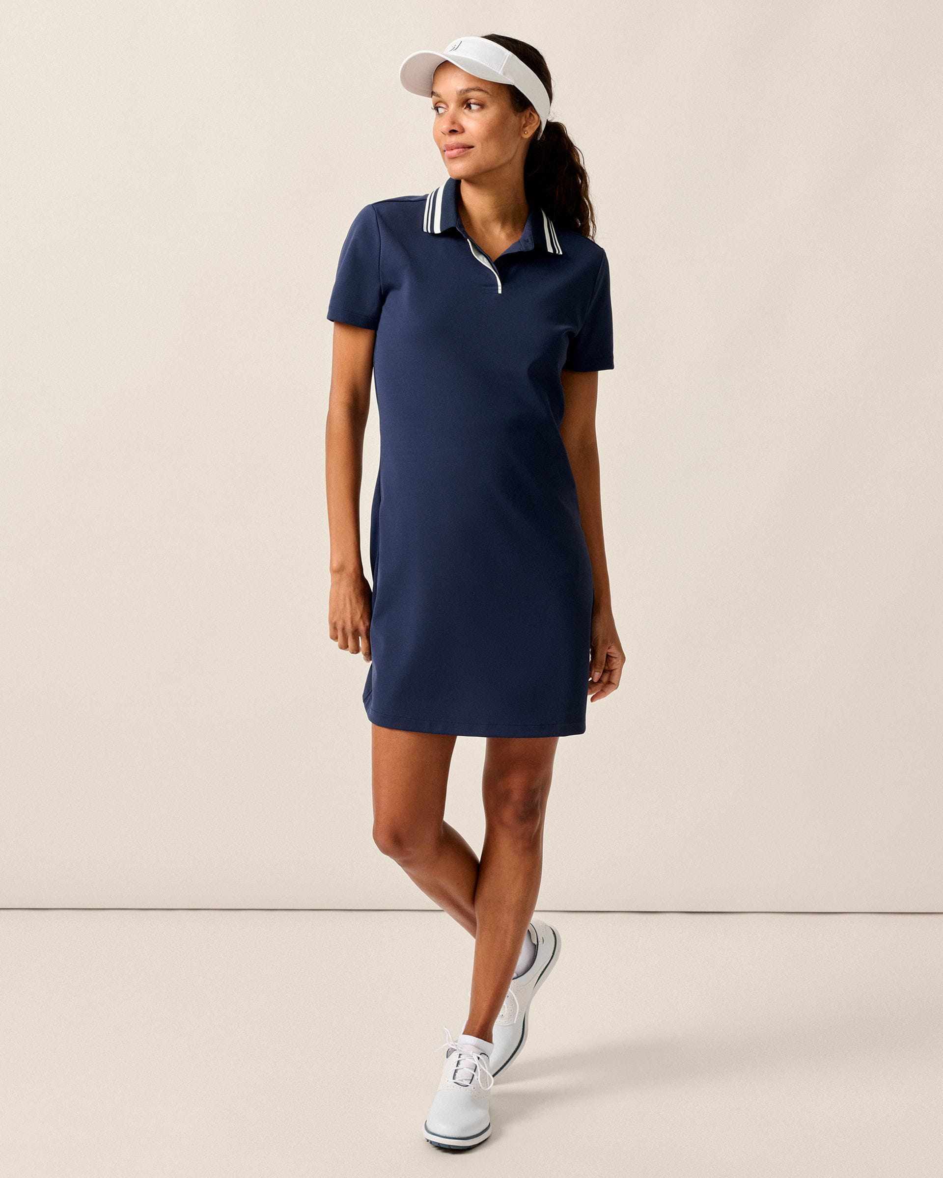 Johnnie-O Women's North Carolina Tessa Performance Golf Dress in Blue Johnnie-O Women's North Carolina Tessa Performance Golf Dress in Blue
