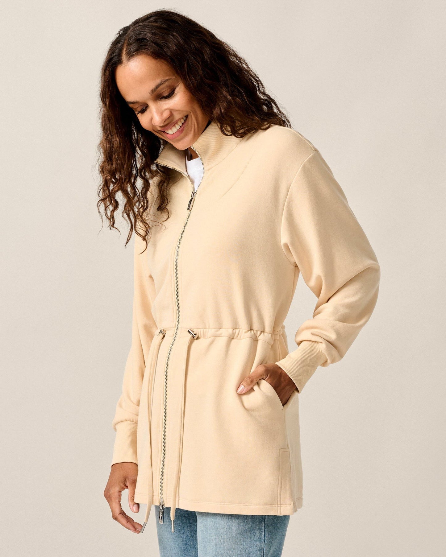 Johnnie-O Wilow Full Zip Cinch Waist Jacket