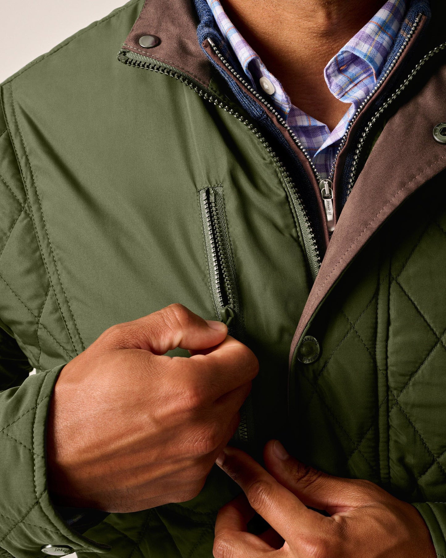 Johnnie-O Juno Quilted Snap Jacket