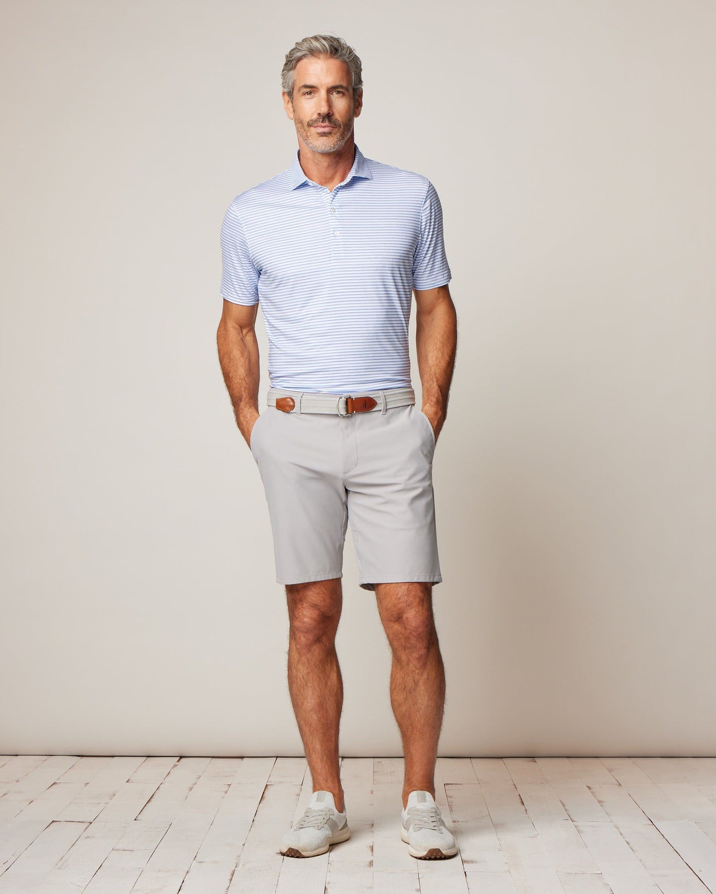 Johnnie-O Featherweight Performance Polo - Warwick Stripe