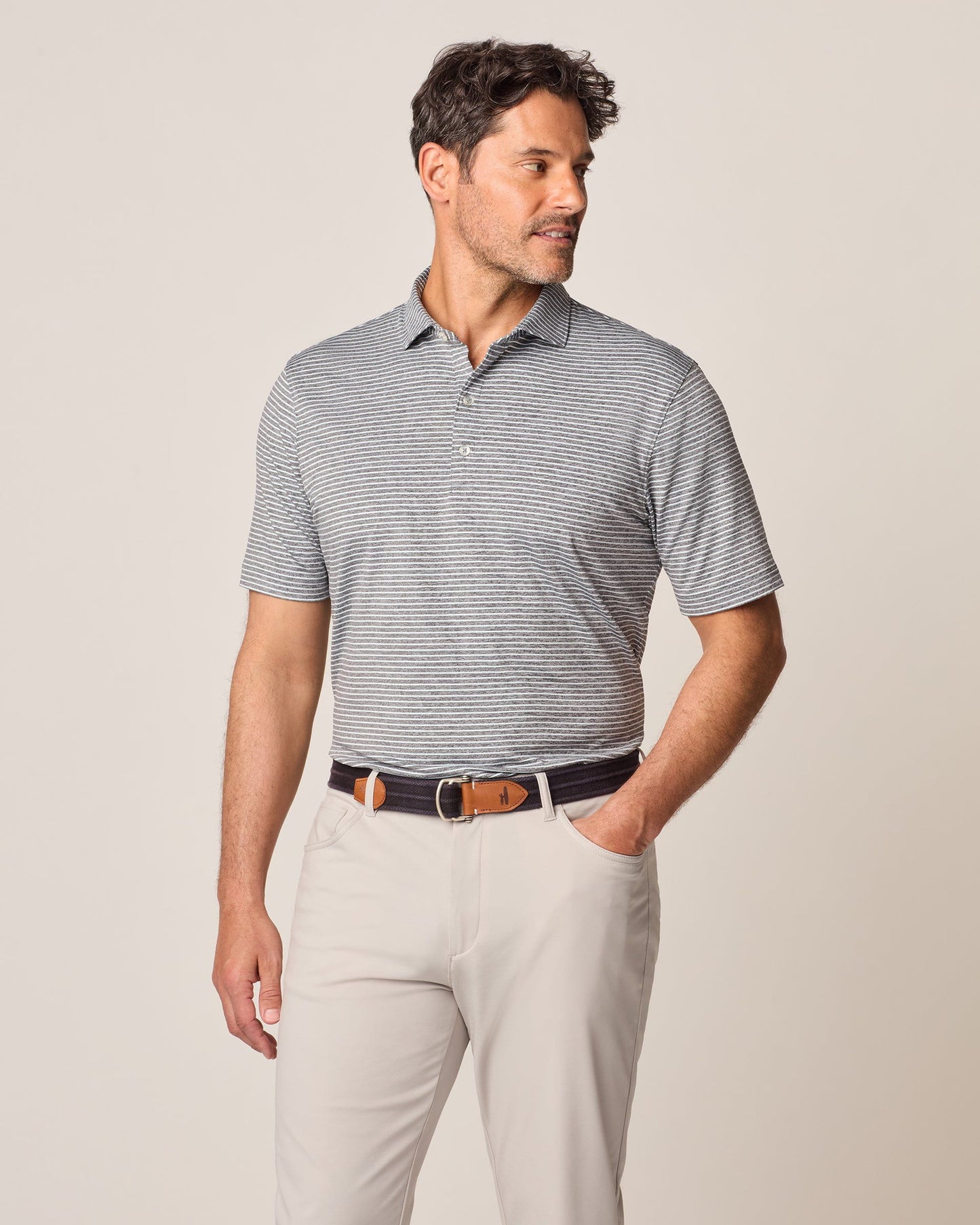 Johnnie-O Performance Jersey Polo - Michael Stripe