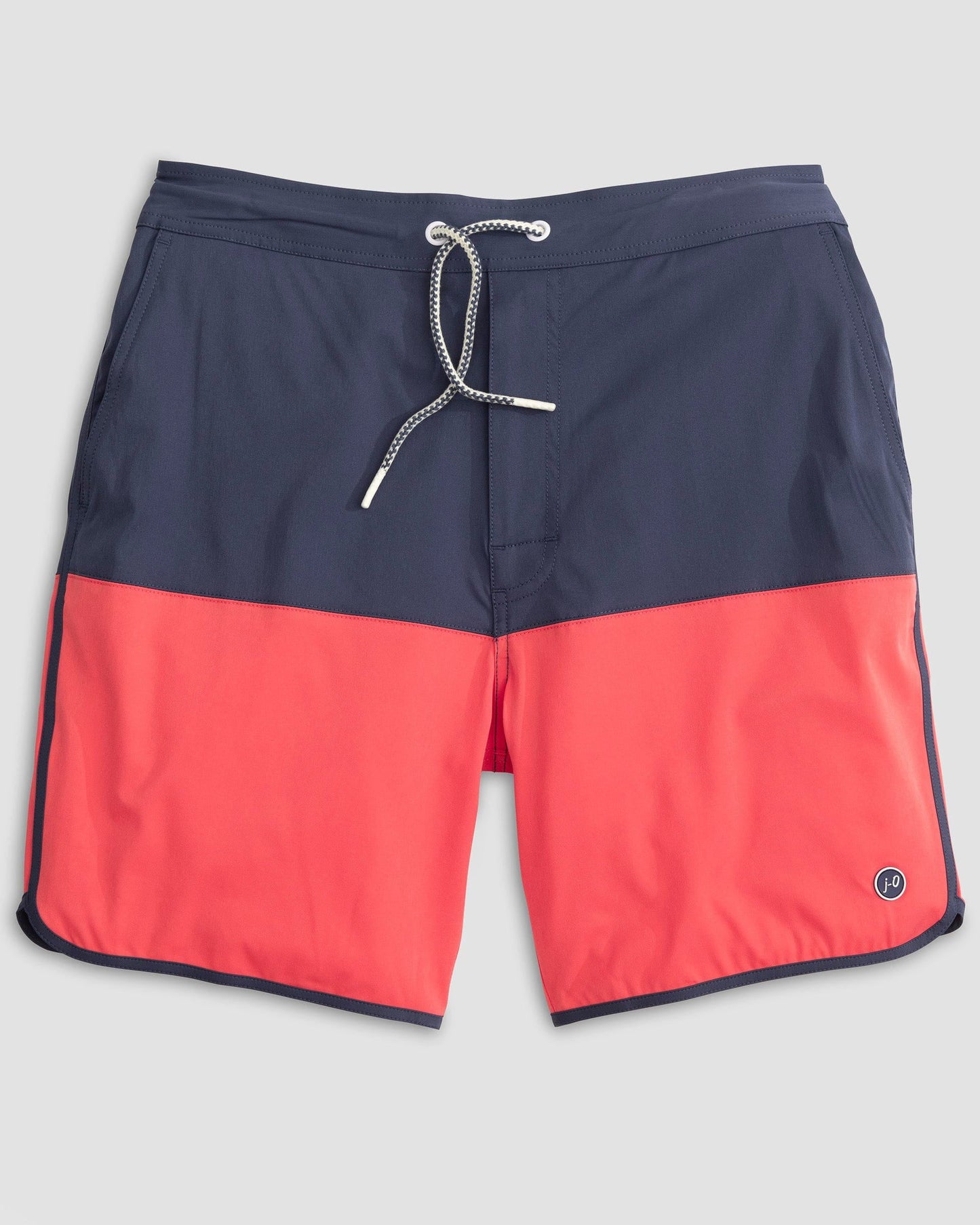 Johnnie-O Tully Half Elastic 7" Surf Shorts - Scalloped Hem