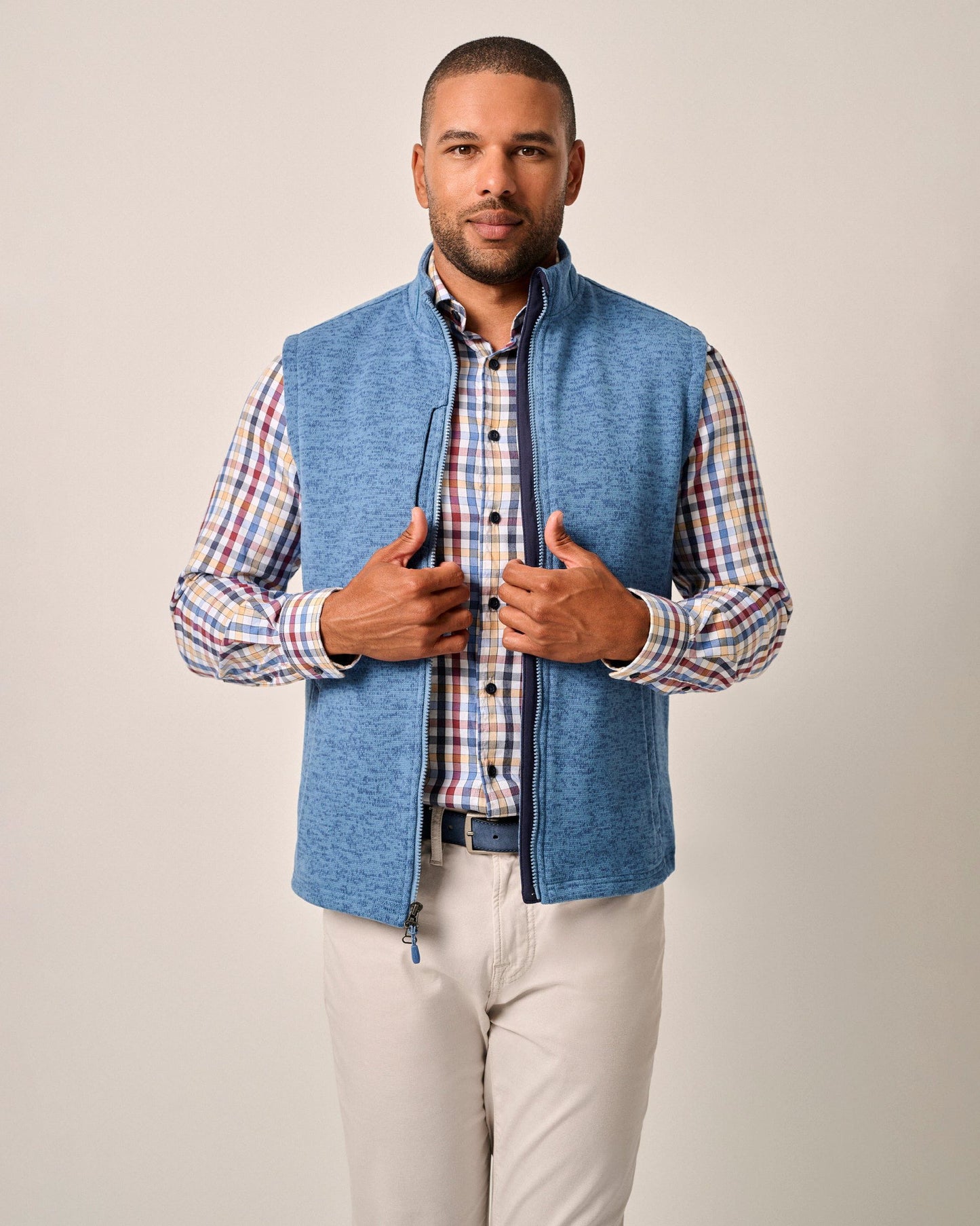 Johnnie-O Denalis Double-Zip Fleece Vest
