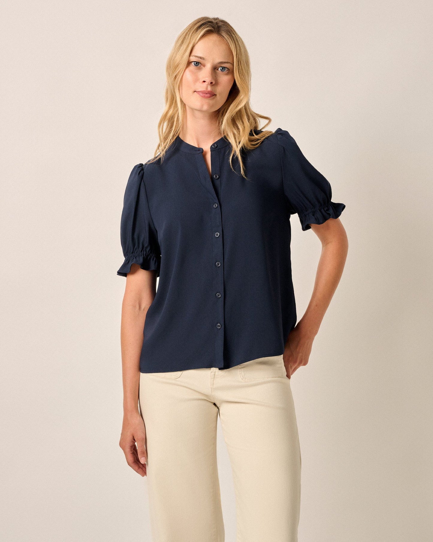 Johnnie-O Natalia Button-Up Blouse