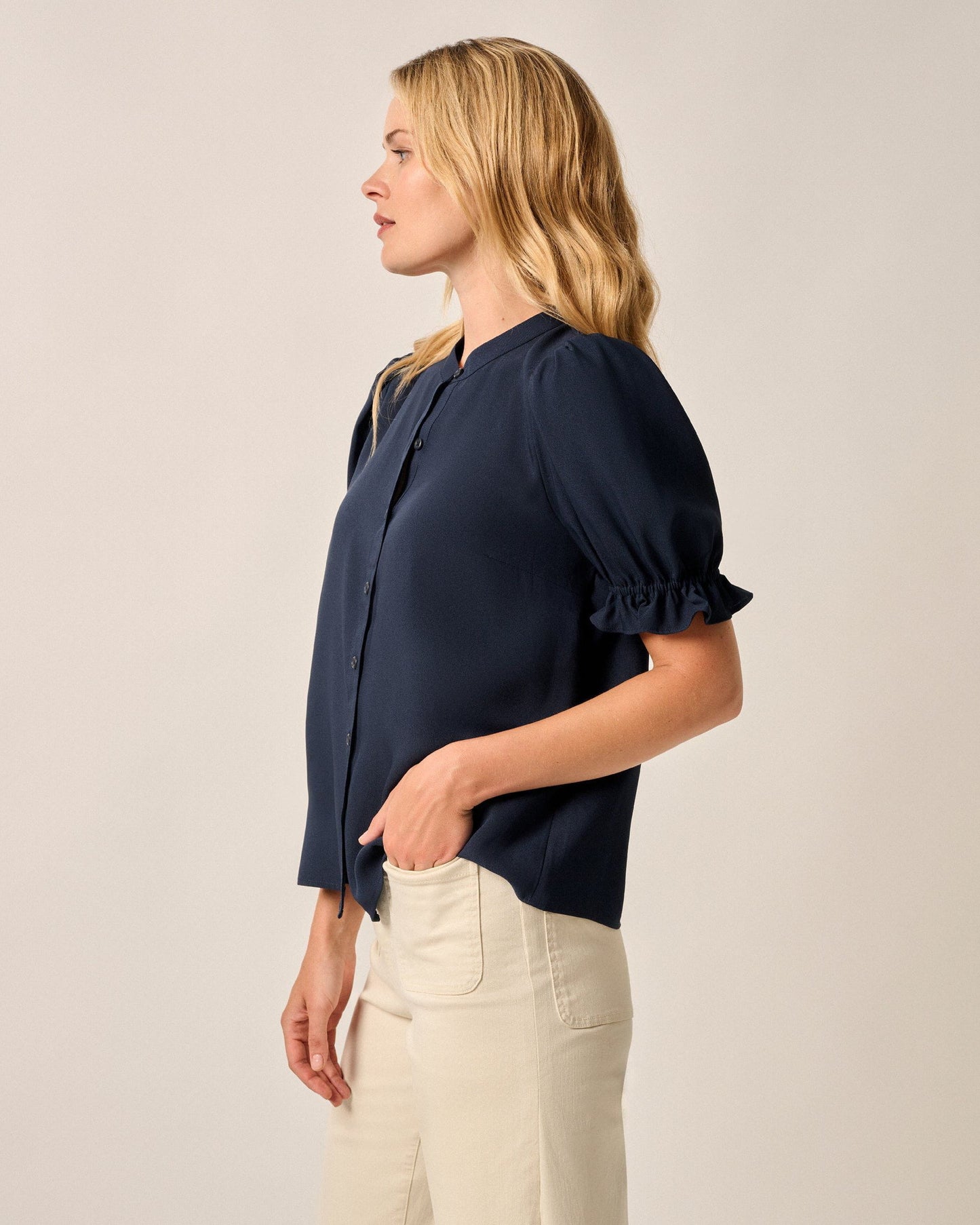 Johnnie-O Natalia Button-Up Blouse