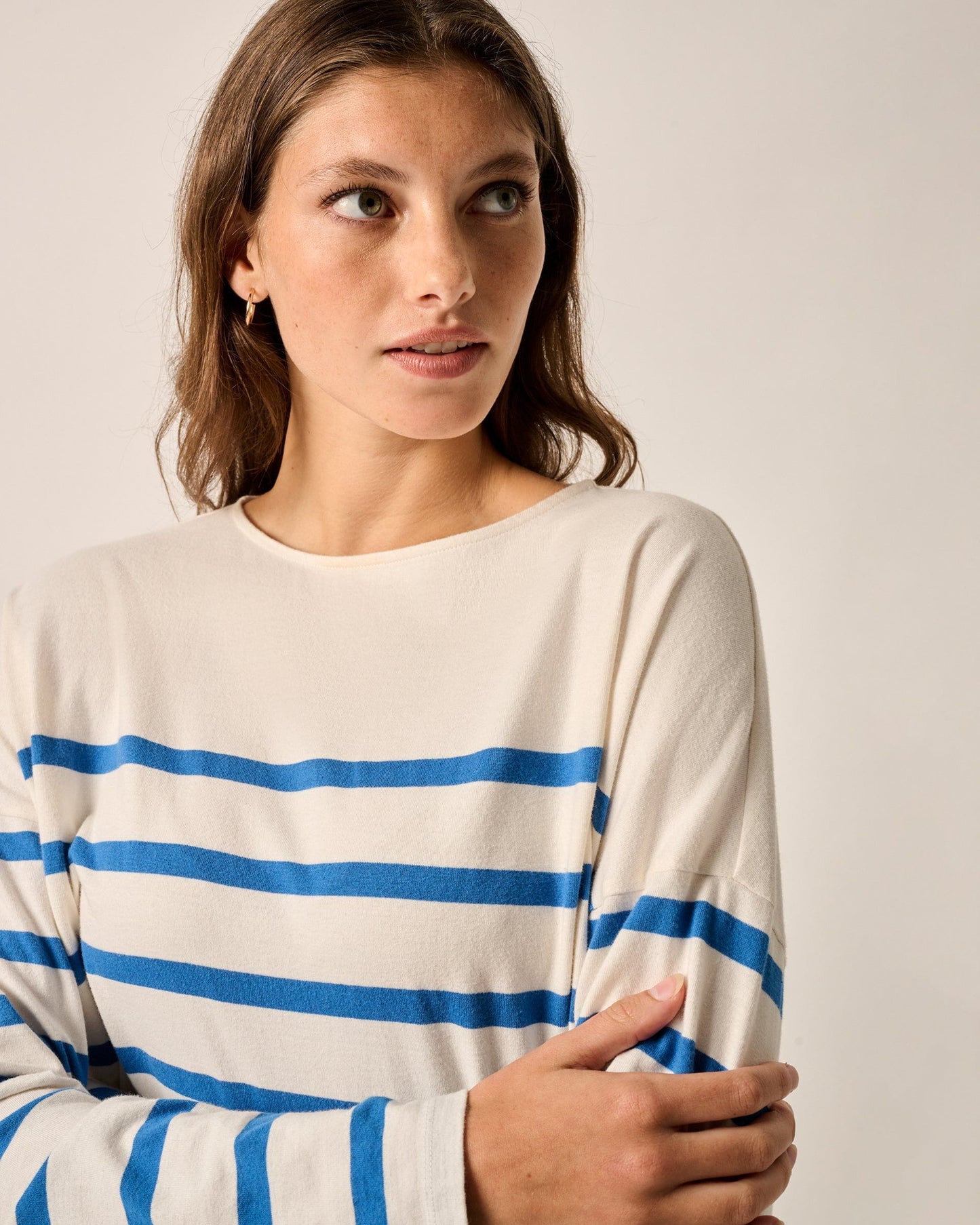 Johnnie-O Suki Striped Boatneck T-Shirt