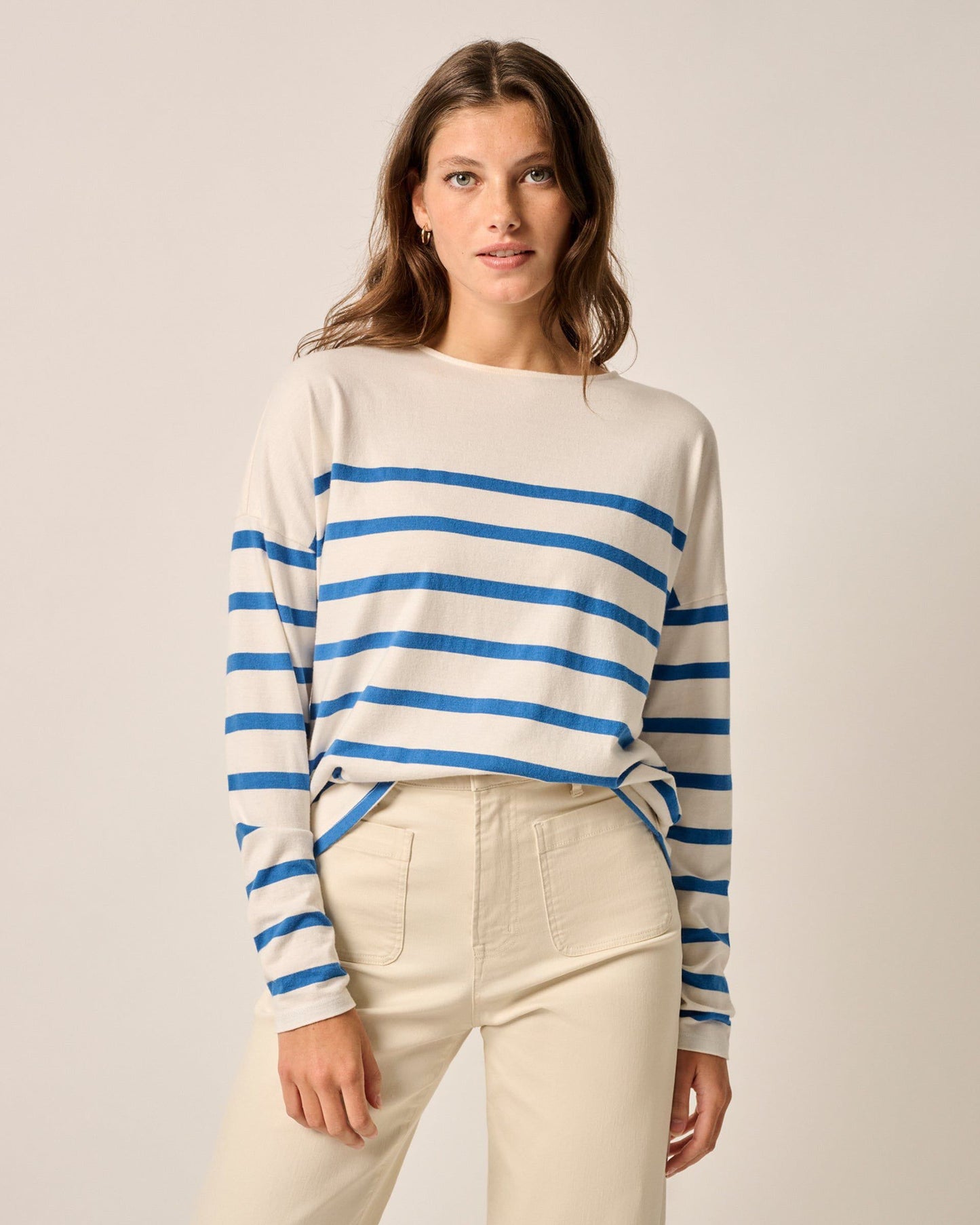Johnnie-O Suki Striped Boatneck T-Shirt