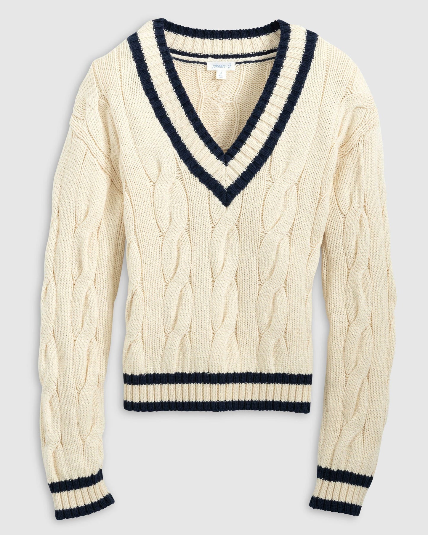 Johnnie-O Varsity Cable Knit Cotton Sweater
