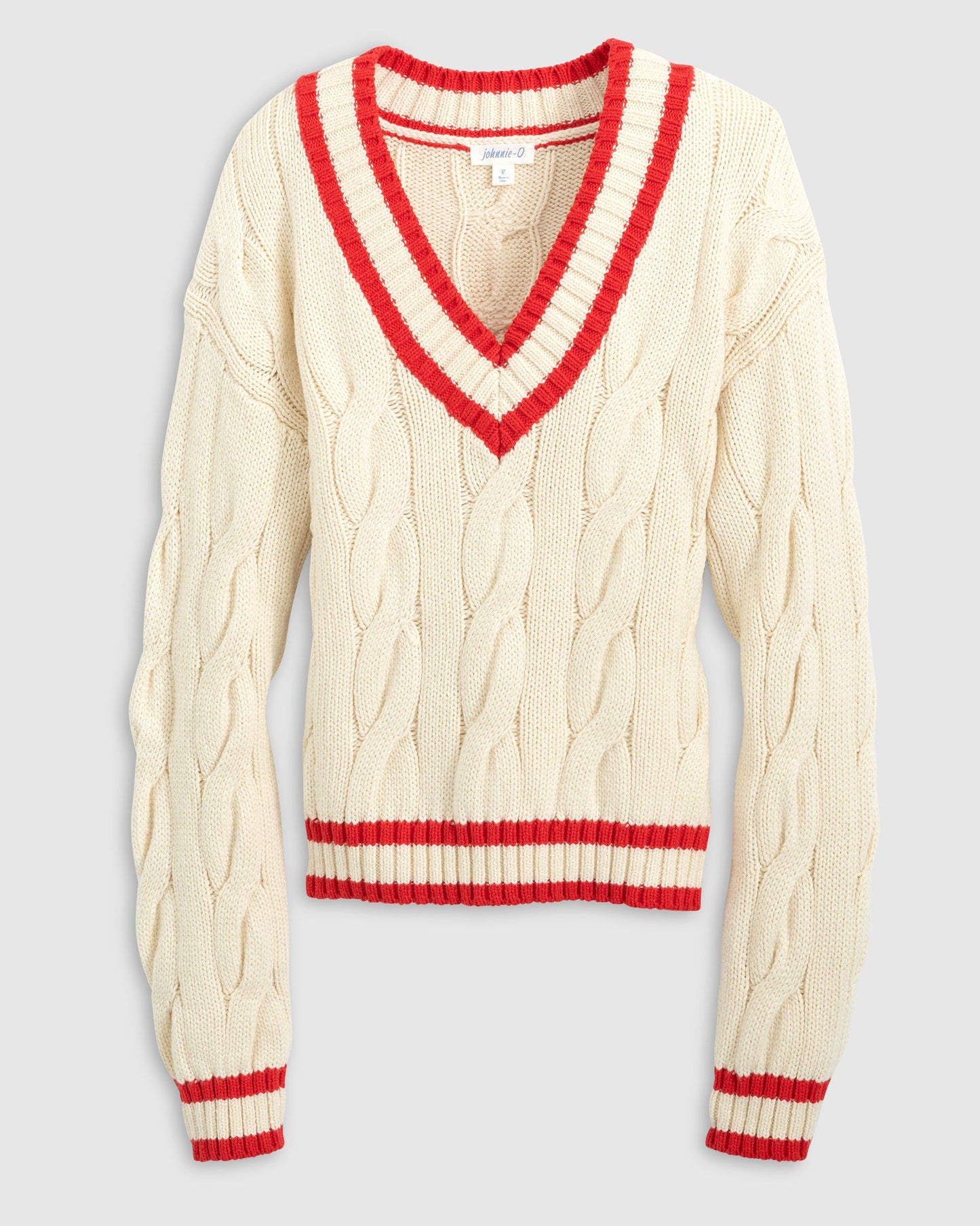 Johnnie-O Varsity Cable Knit Cotton Sweater