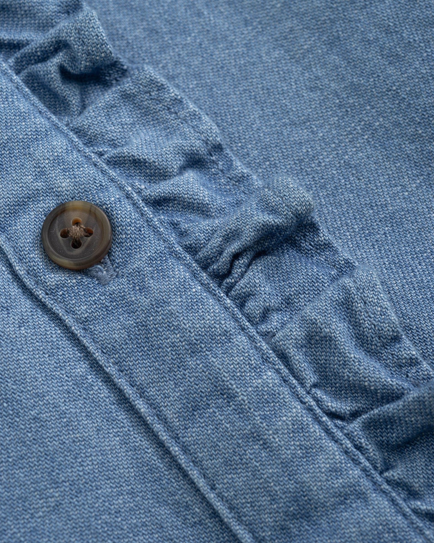 Johnnie-O Layla Ruffled Chambray Blouse