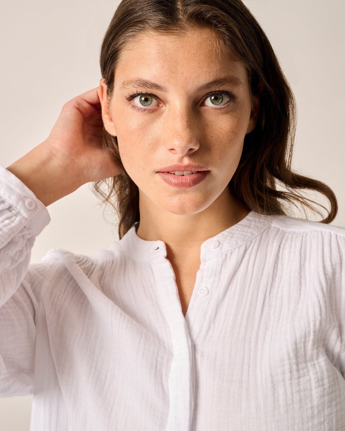 Johnnie-O Alana Cotton Blend Woven Popover