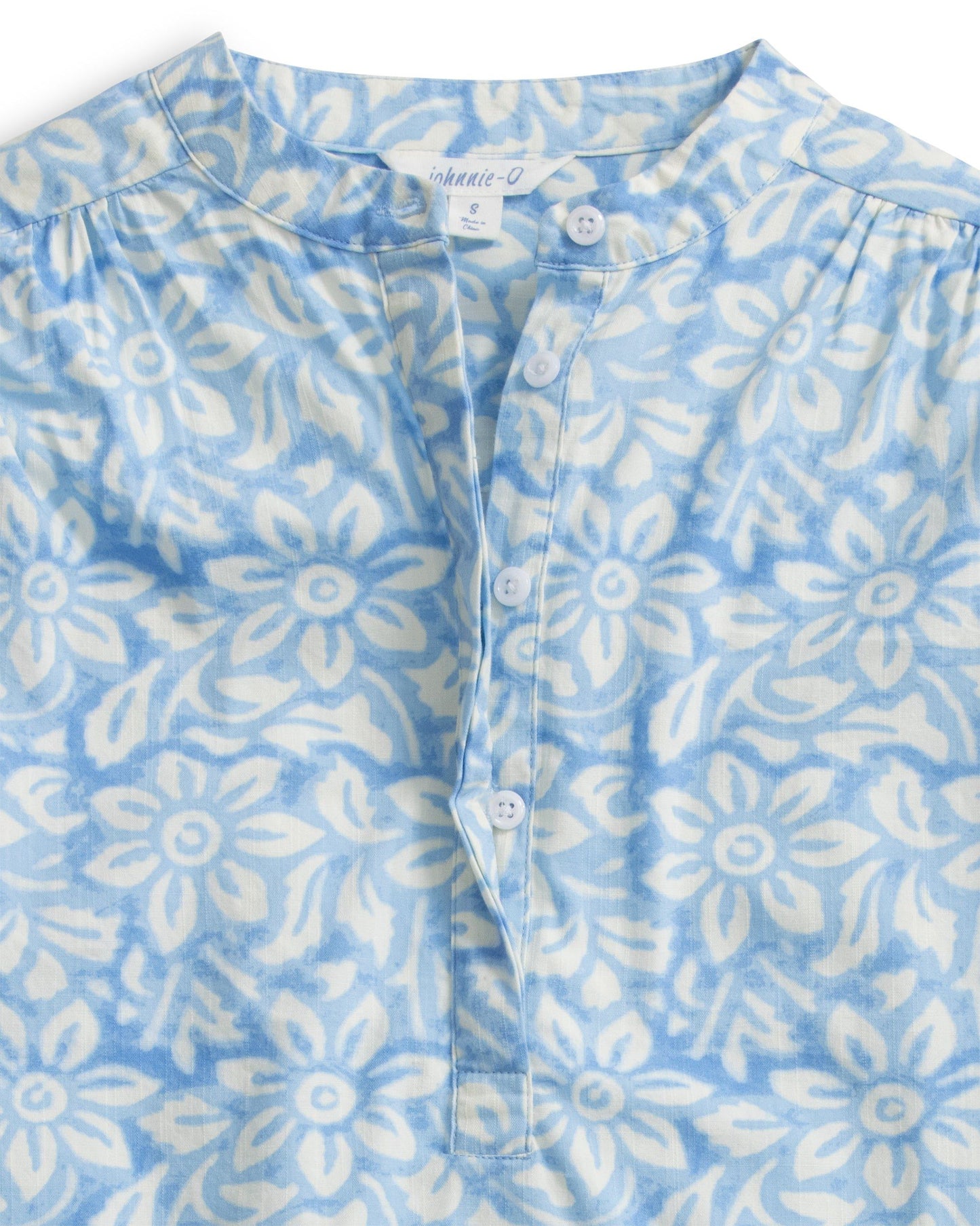 Johnnie-O Alana Cotton Blend Woven Popover