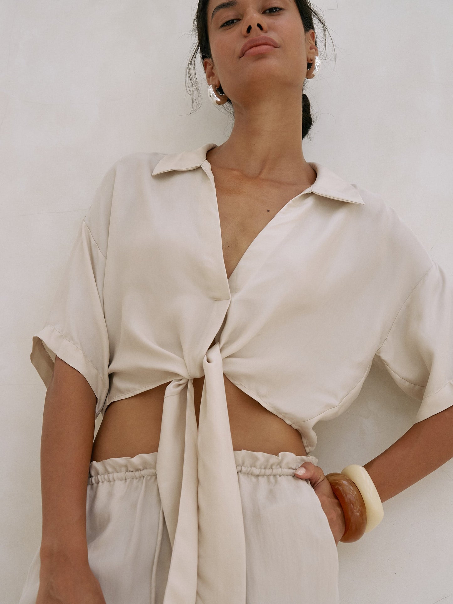 The Handloom Lucid Tie Shirt Sand