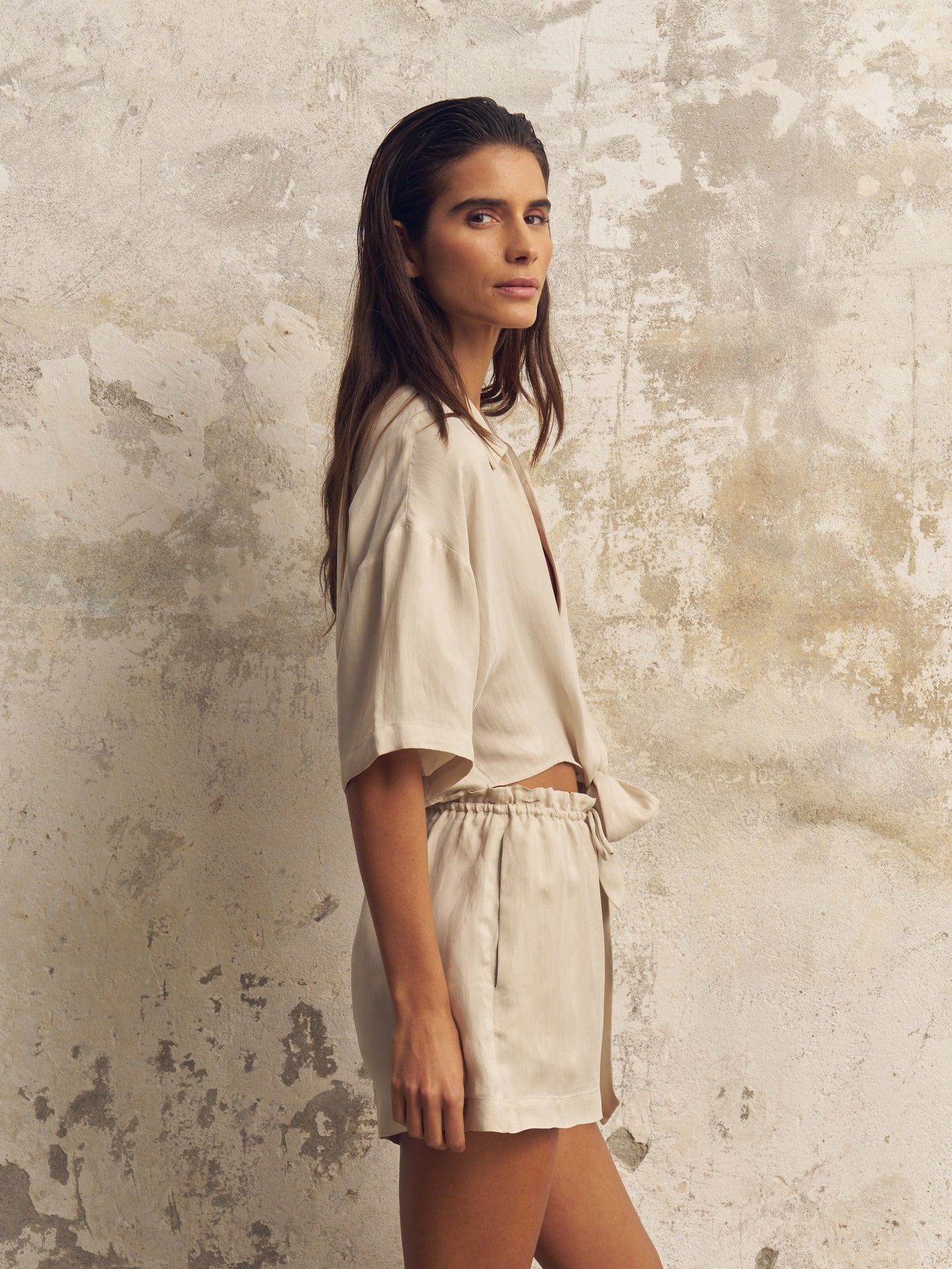 The Handloom Lucid Flow Tie Shorts Sand