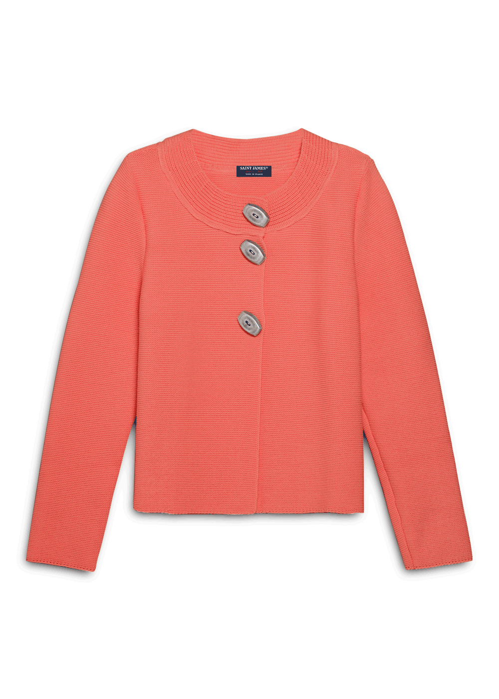 Saint James Adrets Reedit Wool Jacket Adrets With Large Buttons Pink