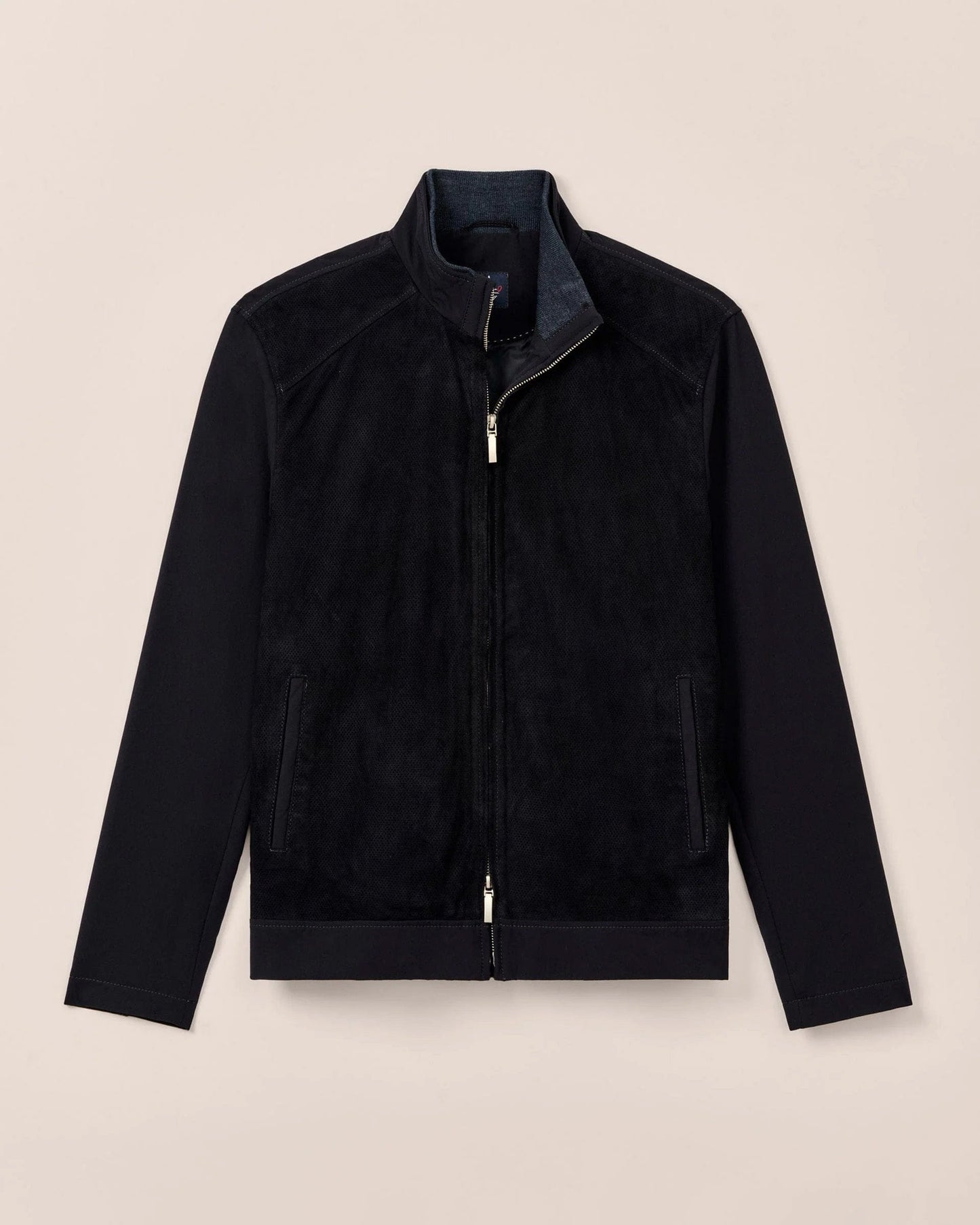 Johnnie-O Agnelli Suede Mixed Media Jacket