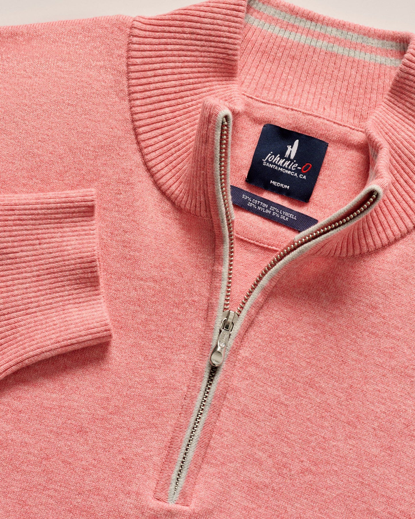 Johnnie-O Desmond Plaited Cotton Blend 1/4 Zip Sweater
