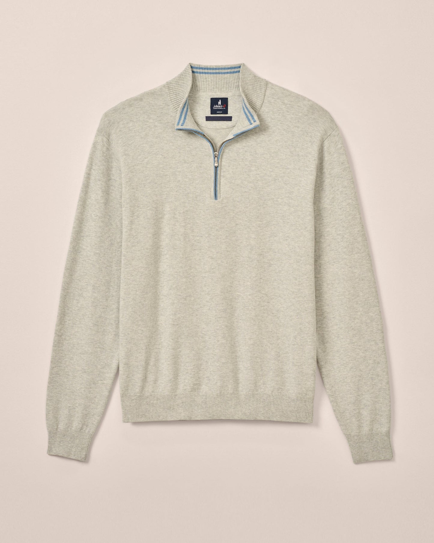 Johnnie-O Desmond Plaited Cotton Blend 1/4 Zip Sweater