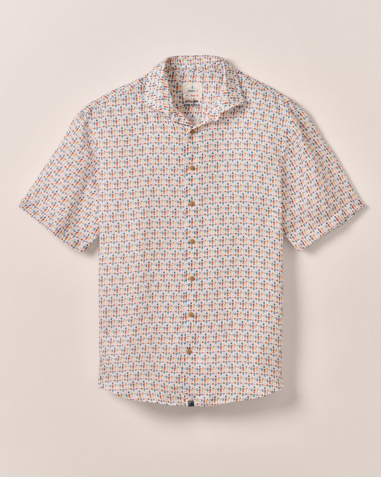 Johnnie-O Short Sleeve Hangin' Out Linen Button Down Shirt - 5 O' Clock Somewhere