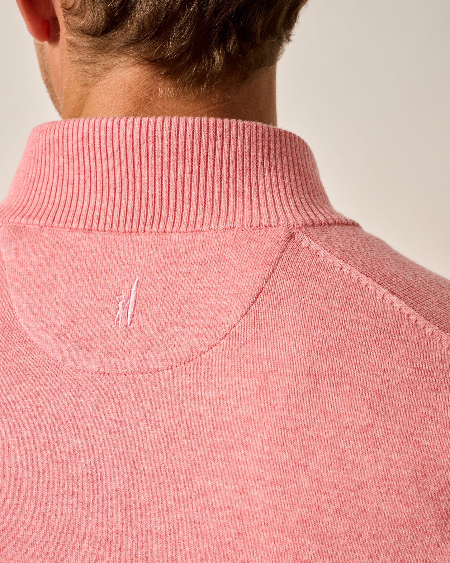 Johnnie-O Desmond Plaited Cotton Blend 1/4 Zip Sweater