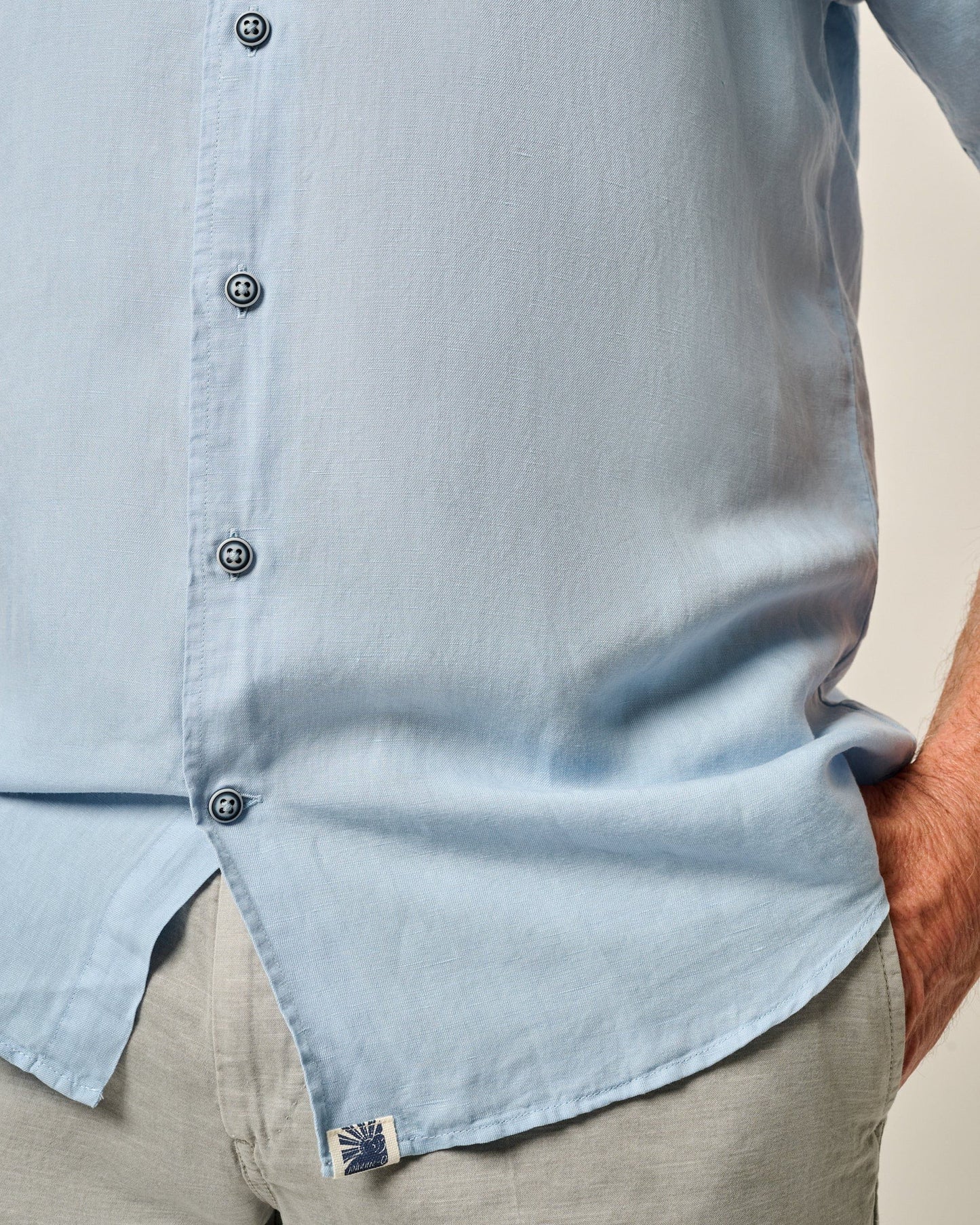 Johnnie-O Short Sleeve Hangin' Out Linen Button Down Shirt - Gianni