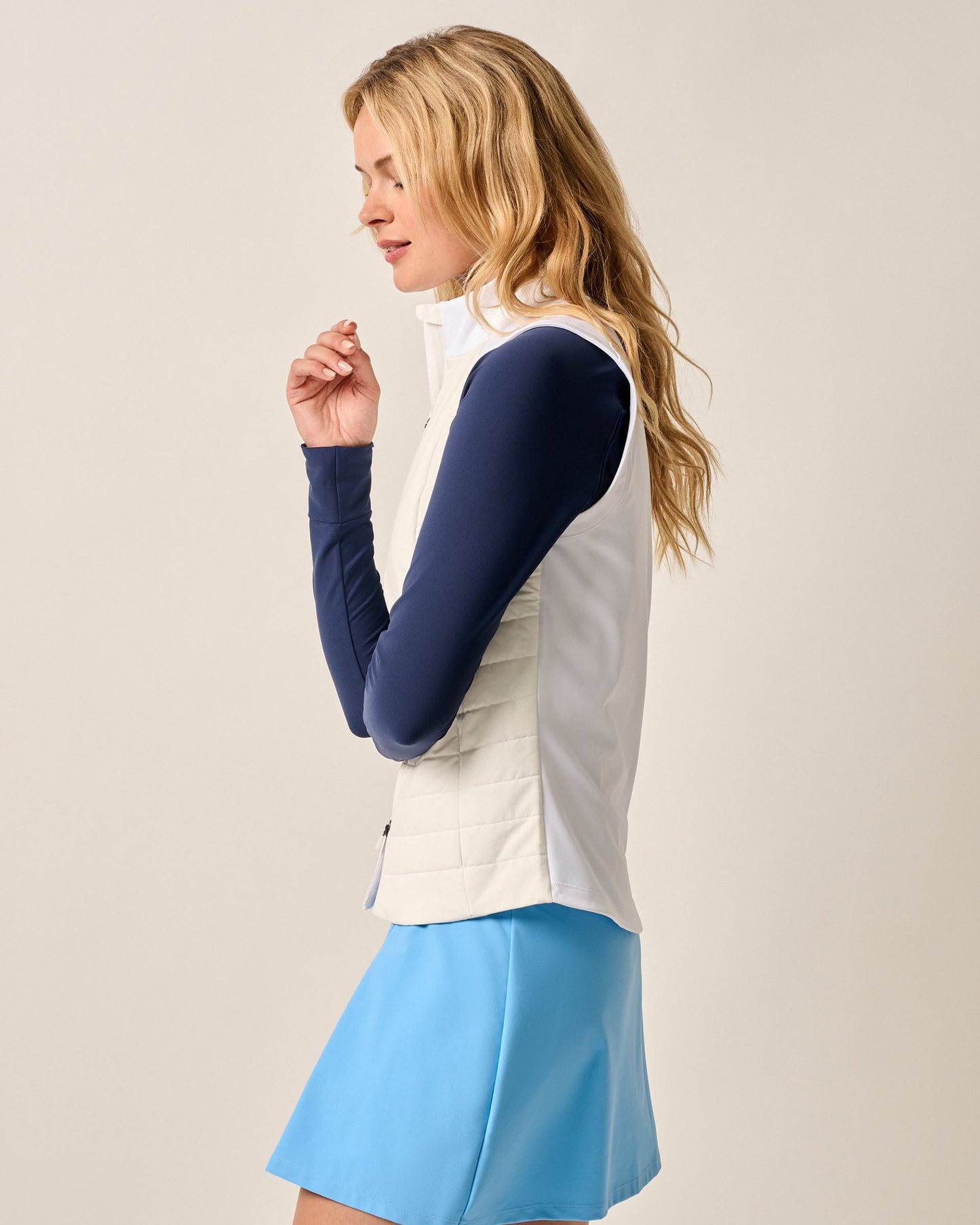 Johnnie-O Victoria Performance Mixed Media Vest