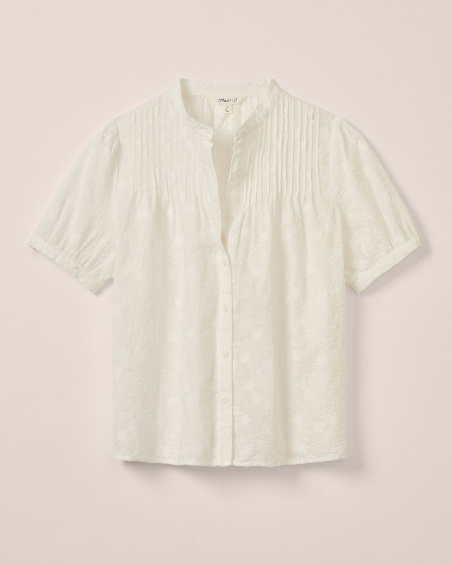 Johnnie-O Rosie Pintuck Cotton Blouse