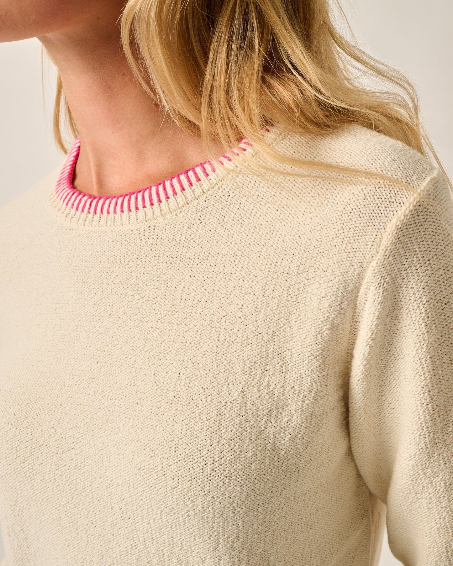 Johnnie-O Blanche Cotton Blend Crewneck Sweater