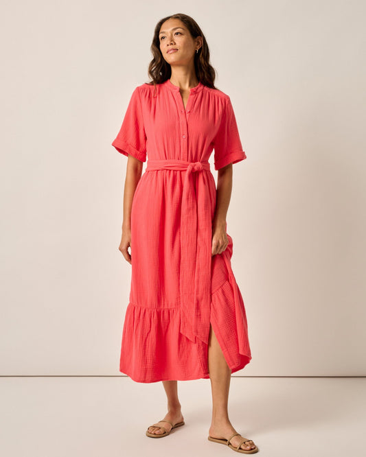 Johnnie-O Julie Button Up Cotton Maxi Dress
