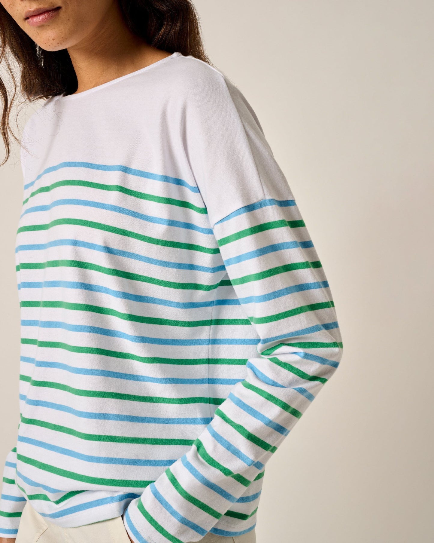 Johnnie-O Suki Striped Boatneck T-Shirt